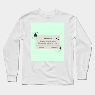 Creating Scenarios Before Falling Asleep Print Long Sleeve T-Shirt